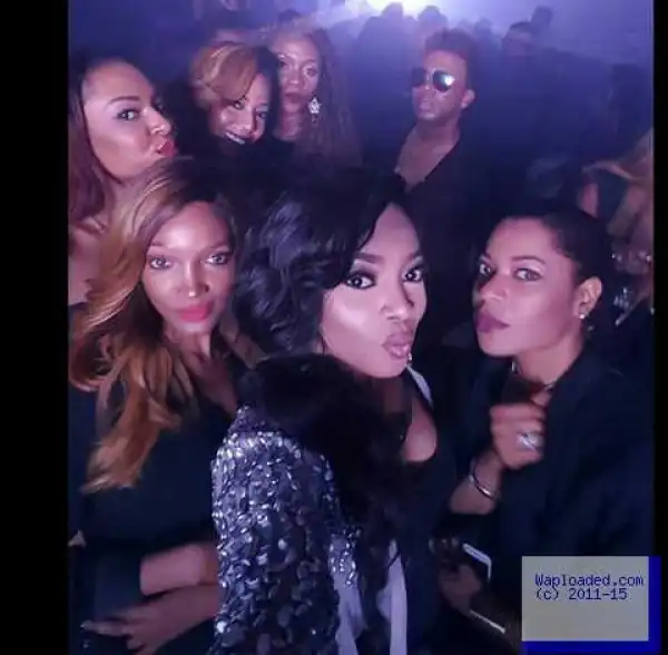Toke Makinwa ’ s Popping Jacket to Christmas Party with Friends